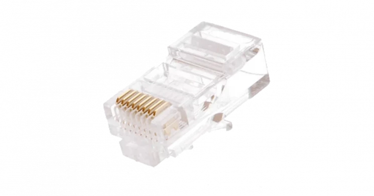 Коннектор NETLAN RJ45/8P8C под витую пару, Кат.5e (Класс D), неэкранированный, уп.100 шт.