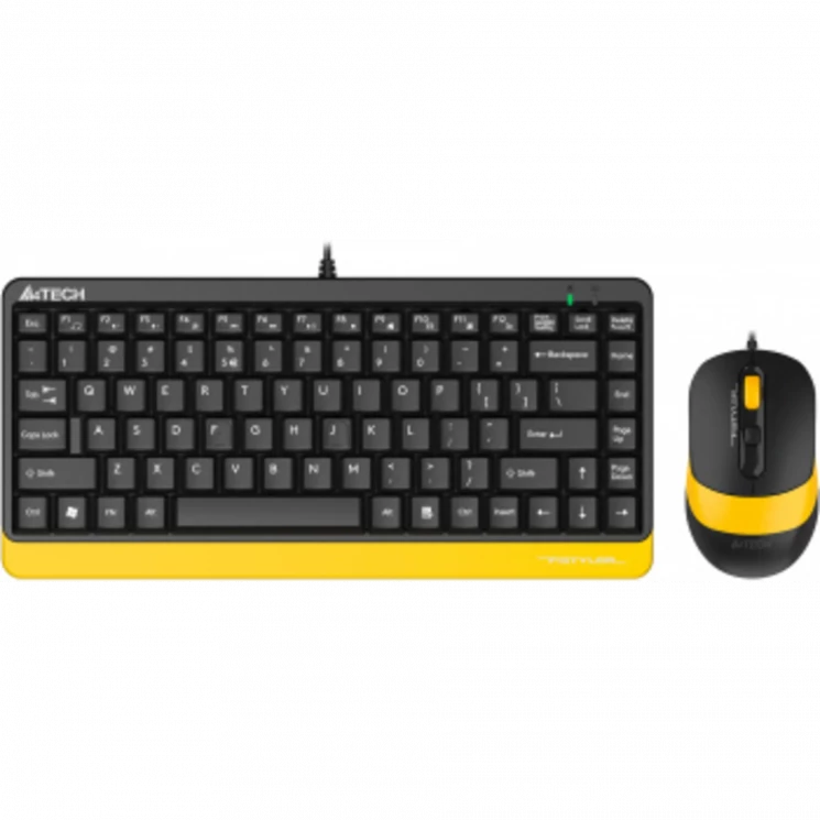 Клавиатура + мышь A4Tech Fstyler F1110 клав:чер/желтый мышь:чер/желтый USB Multimedia (F1110 BUMBLEBEE)