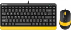 Клавиатура + мышь A4Tech Fstyler F1110 клав:чер/желтый мышь:чер/желтый USB Multimedia (F1110 BUMBLEBEE)