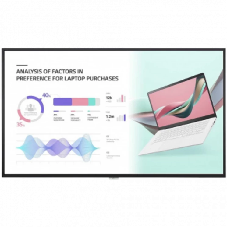 Панель LG 65" 65UH5J-H черный IPS LED 16:9 DVI HDMI M/M матовая 500cd 178гр/178гр 3840x2160 VGA DP U