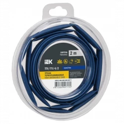 Трубка термоусадочная ТТУ нг-LS 4/2 син. (уп.2м) IEK UDR12-004-002-002-K07-T