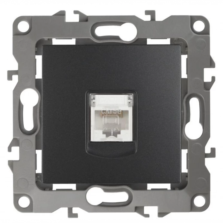 Розетка компьютерная Эра12 12-3107-05 RJ45 антрацит Эра Б0014727