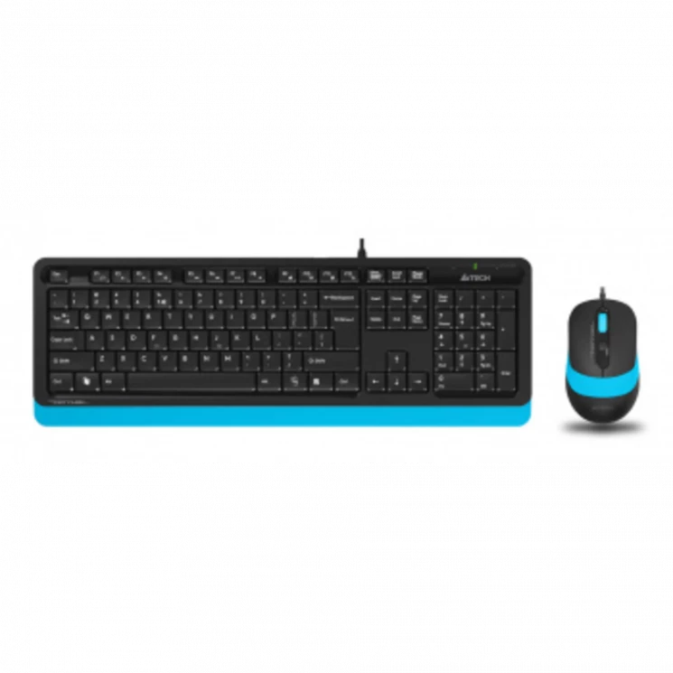 Клавиатура + мышь A4Tech Fstyler F1010 клав:чер/синий мышь:чер/синий USB Multimedia (F1010 BLUE)