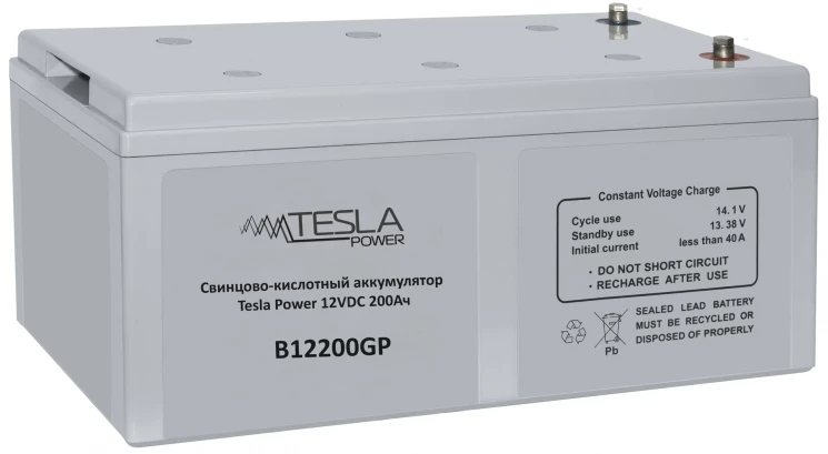 Свинцово-кислотный аккумулятор Tesla Power 12VDC 200Ач