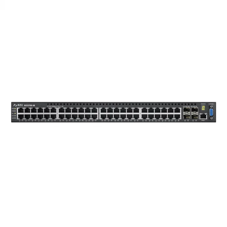 Коммутатор ZYXEL XGS3700-48 48 port Layer 2/3 Gigabit Datacenter Switch, 4x 10G