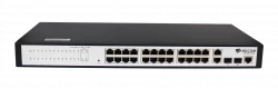 Управляемый коммутатор уровня 2 BDCOM S2228-B, 24x 10/100Base-TX, 2x 100/1000Base-T, 2x 100/1000Base-X (SFP), 220VAC