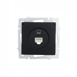 Розетка компьютерная 1-м СП Vesna механизм черн. бархат LEZARD 742-4288-139