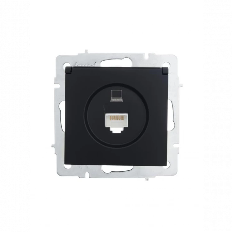Розетка компьютерная 1-м СП Vesna механизм черн. бархат LEZARD 742-4288-139