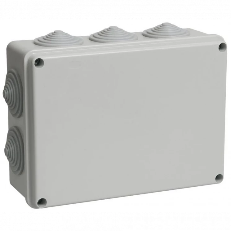 Коробка распаячная ОП 190х140х70 IP55 КМ41244 RAL7035 (10 гермовводов) IEK UKO11-190-140-070-K41-55