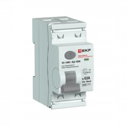 Выключатель дифференциального тока 2п 63А 30мА тип AC 6кА ВД-100N электромех. PROxima EKF E1026M6330