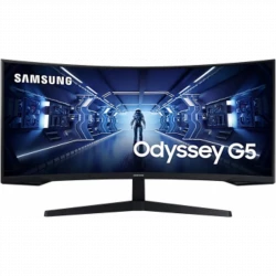 Монитор Samsung 34" Odyssey G5 C34G55TWWI черный VA LED 1ms 21:9 HDMI матовая 250cd 178гр/178гр 3440