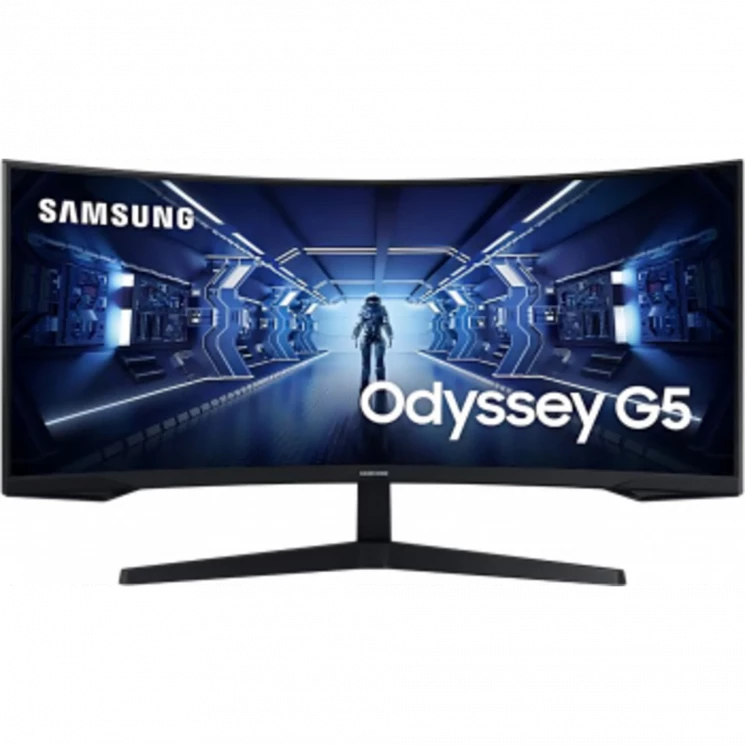 Монитор Samsung 34" Odyssey G5 C34G55TWWI черный VA LED 1ms 21:9 HDMI матовая 250cd 178гр/178гр 3440