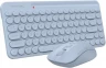 Клавиатура + мышь A4Tech Fstyler FG3200 Air2 клав:синий мышь:синий USB беспроводная slim Multimedia