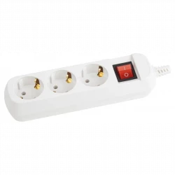 Колодка удлинителя 3-м с заземл. KX-3es с выкл. Эра Б0028342