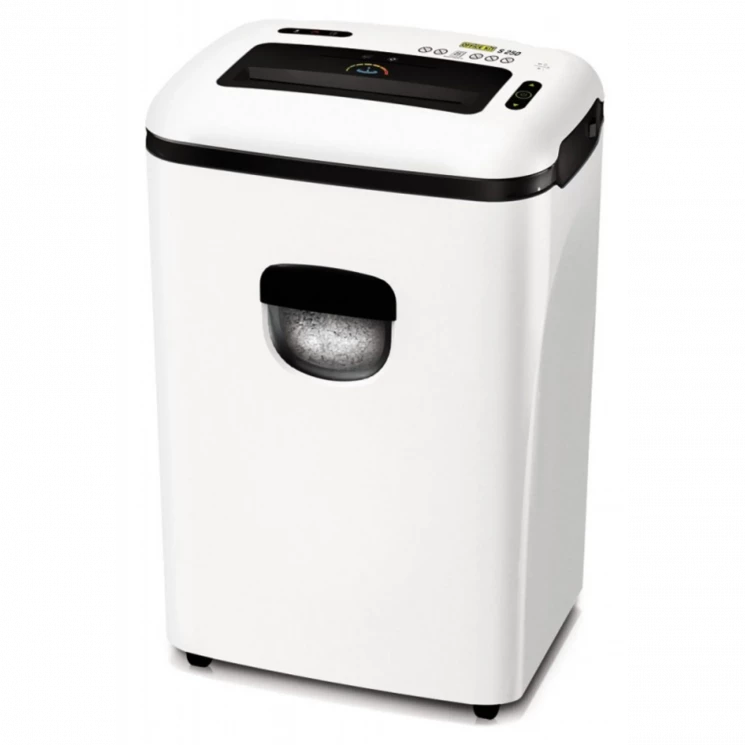 Шредер Office Kit S250 4x35 (секр.P-4) фрагменты 25лист. 38лтр. скрепки скобы пл.карты CD