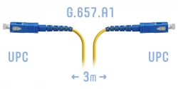 Патчкорд оптический SC/UPC SM G.657.A1 3 метра, 2мм