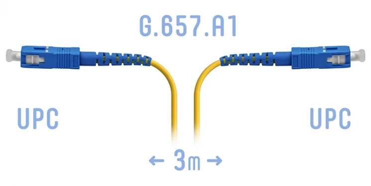 Патчкорд оптический SC/UPC SM G.657.A1 3 метра, 2мм