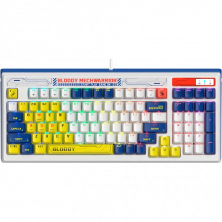 Клавиатура A4Tech Bloody B950 механическая синий/белый USB for gamer LED (B950)
