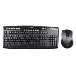 Клавиатура + мышь A4Tech 9200F клав:черный мышь:черный USB беспроводная Multimedia