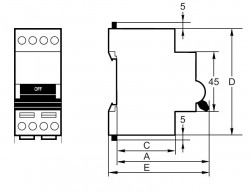 Выключатель автоматический модульный 2п C 40А 6кА AV-6 AVERES EKF mcb6-2-40C-av