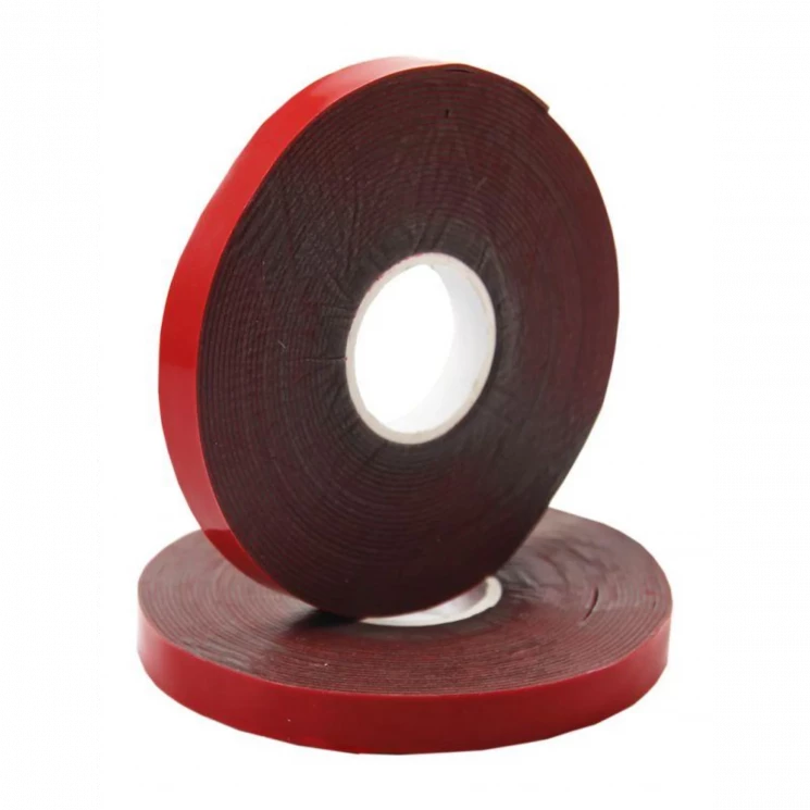 Скотч двухсторонний 6ммх5м красн. на сер. основе Rexant 09-6006