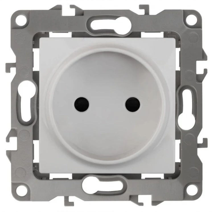 Розетка 1-м СП Эра12 12-2105-01 16А IP20 16AX 250В 2P механизм бел. Эра Б0018254