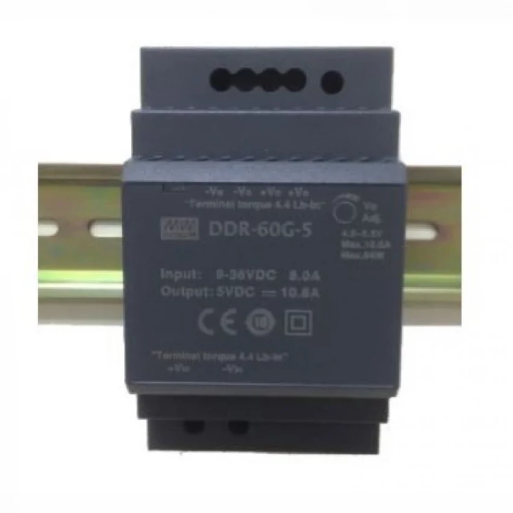 DDR-60G-5, DC/DC преобразователь, 60Вт, вход 9-36В, выход 5В/10,8А Mean Well