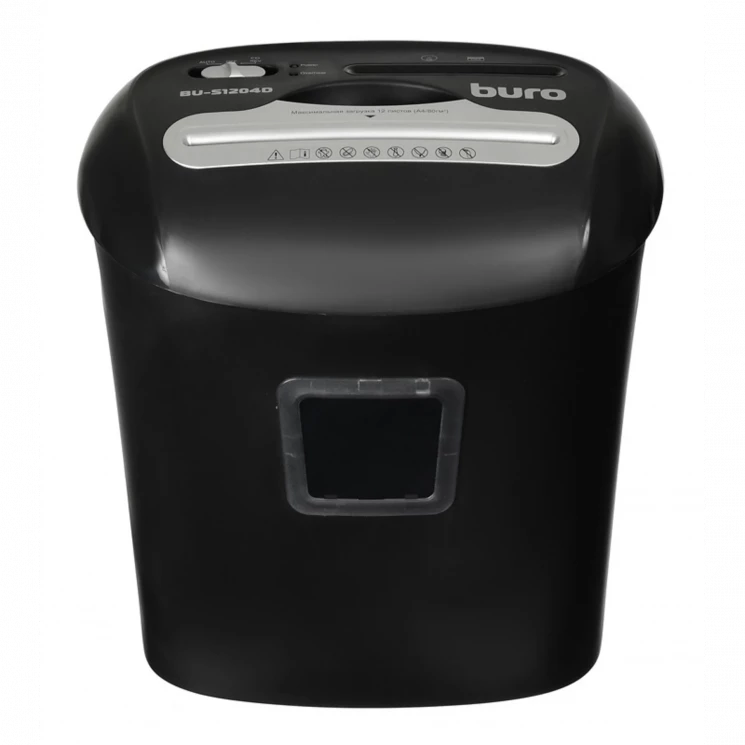 Шредер Buro Office BU-S1204D (секр.P-4) фрагменты 12лист. 21лтр. пл.карты CD