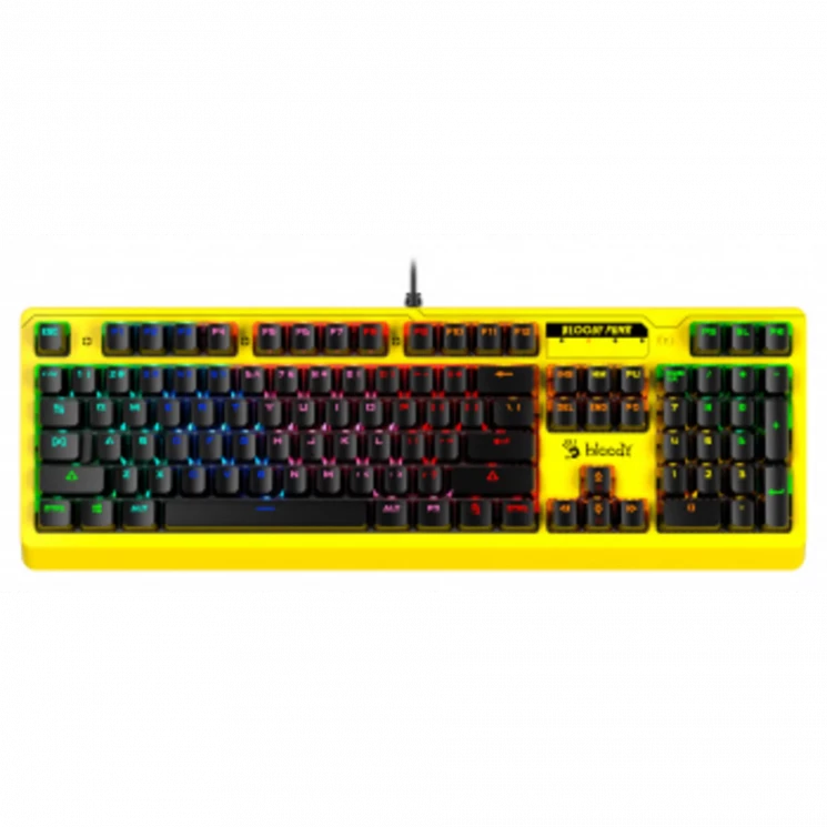Клавиатура A4Tech Bloody B810RC Punk механическая желтый/черный USB for gamer LED