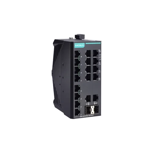 Неуправляемый коммутатор EDS-2018-ML-2GTXSFP, 16 х 10/100BaseT(X), 2 x 10/100/1000BaseT(X) или 100/1000BaseSFP, МОХА