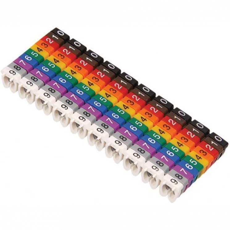 Маркер каб. МКН комплект цифр "0-9" 6кв.мм (уп.100шт) IEK UMK06-02-09