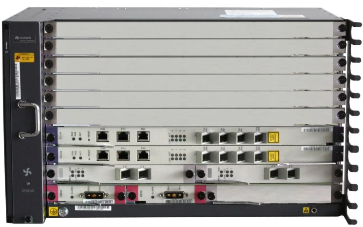6RU шасси Huawei OLT GPON, 6 слотов для установки интерфейсных модулей, 2x10G порта