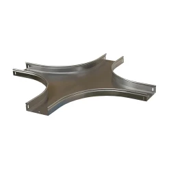 Ответвитель X-образный горизонтальный плавный 200x50 R100-0,8 мм