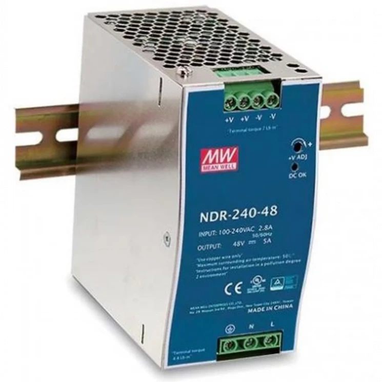 NDR-240-48 Блок питания на DIN-рейку, 48В, 5А, 240Вт Mean Well - БУ (царапины)