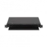Оптический кросс NIKOMAX 19" Premium Line, 1U, до 24 SC портов или 48 LC портов, выдвижной, со съёмной полкой, черный