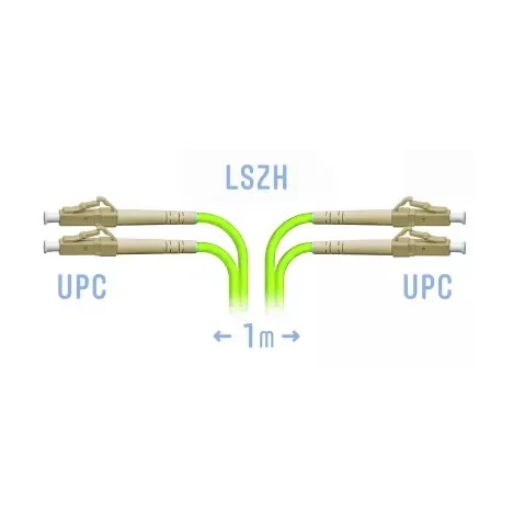 Патчкорд оптический LC/UPC-LC/UPC MM (OM5) Duplex 1 метр, 2мм
