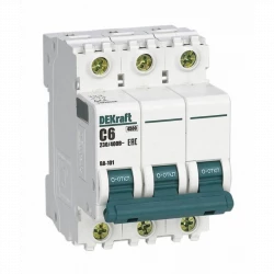 Выключатель автоматический модульный 3п C 6А 4.5кА ВА-101 DEKraft 11076DEK