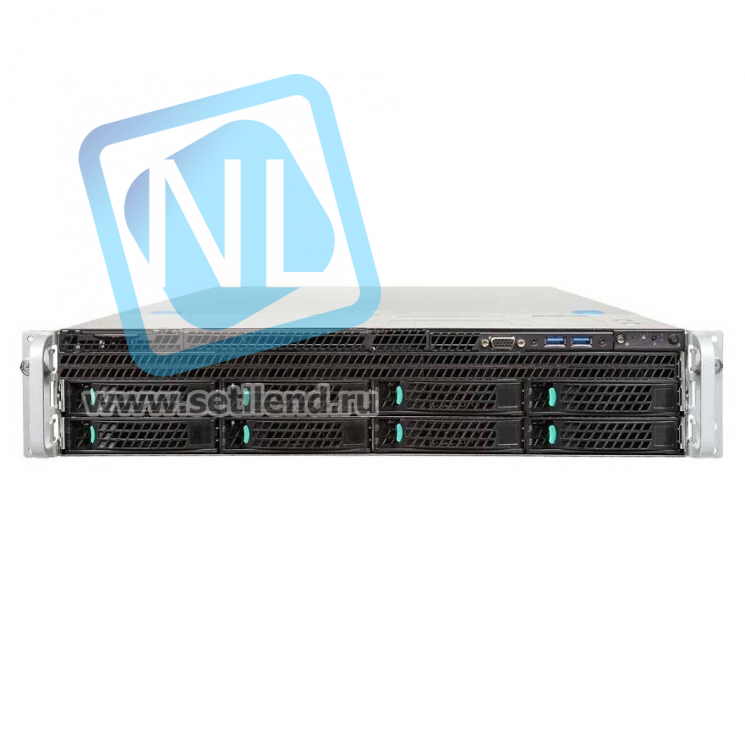 Серверная платформа Intel R2308WTTYSR 2U, 2xE5-2600V3/V4, 24xDDR4, 8x3.5 HDD, 1+0 1100W (USED)