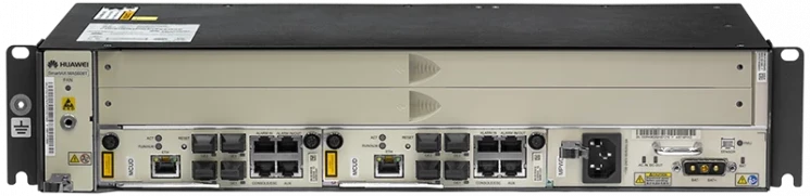 2RU шасси Huawei OLT GPON, 2 слота для установки интерфейсных модулей, DC
