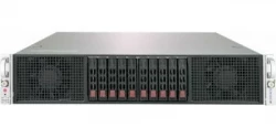 Платформа Supermicro 2U 2029GP-TR, до двух процессоров Intel Scalable, DDR4, 10x2,5" HDD SATA, 2 порта 1000Base-T, до шести графических ускорителей