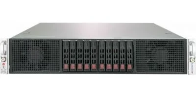 Платформа Supermicro 2U 2029GP-TR, до двух процессоров Intel Scalable, DDR4, 10x2,5" HDD SATA, 2 порта 1000Base-T, до шести графических ускорителей
