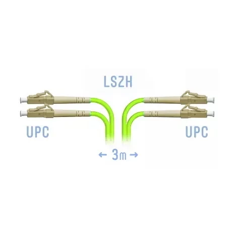 Патчкорд оптический LC/UPC-LC/UPC MM (OM5) Duplex 3 метра, 2мм