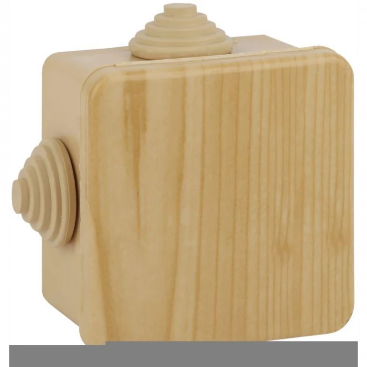 Коробка распаячная ОП КОР 100х100х50мм с гермовводами 8 вх. IP54 сосна Эра Б0043223