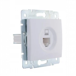 Розетка компьютерная 1-м СП Karina RJ45 механизм бел. LEZARD 707-0288-139