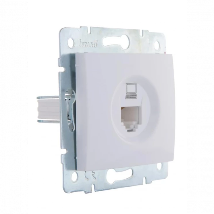 Розетка компьютерная 1-м СП Karina RJ45 механизм бел. LEZARD 707-0288-139