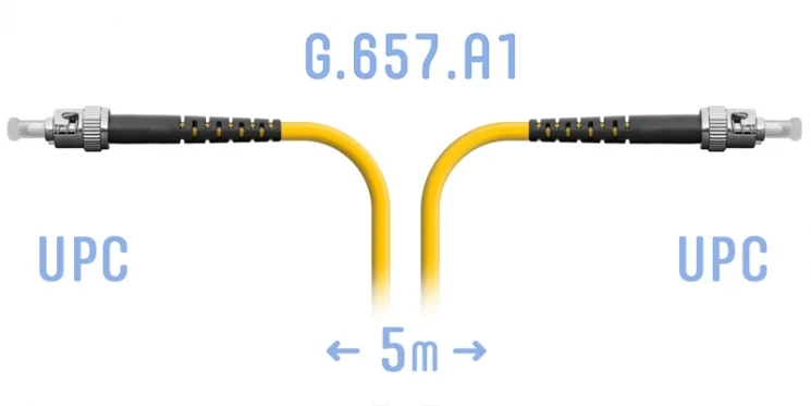Патчкорд оптический ST/UPC SM G.657.A1 5 метров