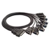 OPT-8D+ (CBL-M68M9X8) Разветвительный кабель для 8-портовых плат PCI Express, разъем DB9"папа" MOXA