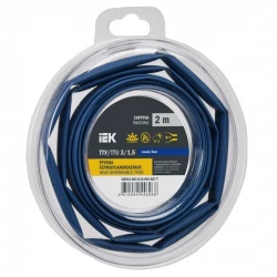 Трубка термоусадочная ТТУ нг-LS 3/1.5 син. (уп.2м) IEK UDR12-003-D15-002-K07-T