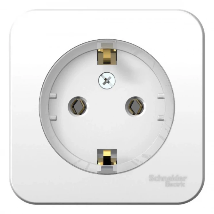 Розетка 1-м ОП Blanca 16А IP20 250В с заземл. без защ. шторок с изолир. пластиной (компакт) бел. SE