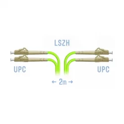 Патчкорд оптический LC/UPC-LC/UPC MM (OM5) Duplex 2 метра, 2мм